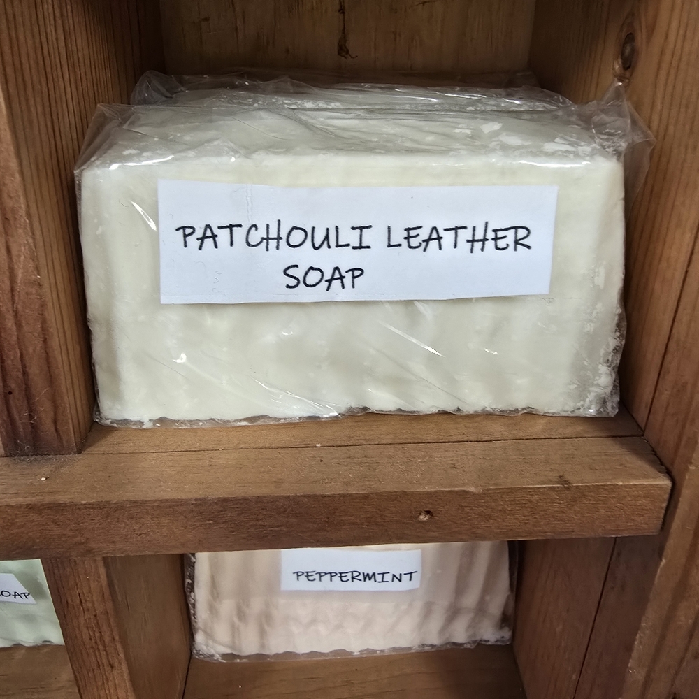 Patchouli Leather Goat Milk Bar Soap - Picture 1 of 2